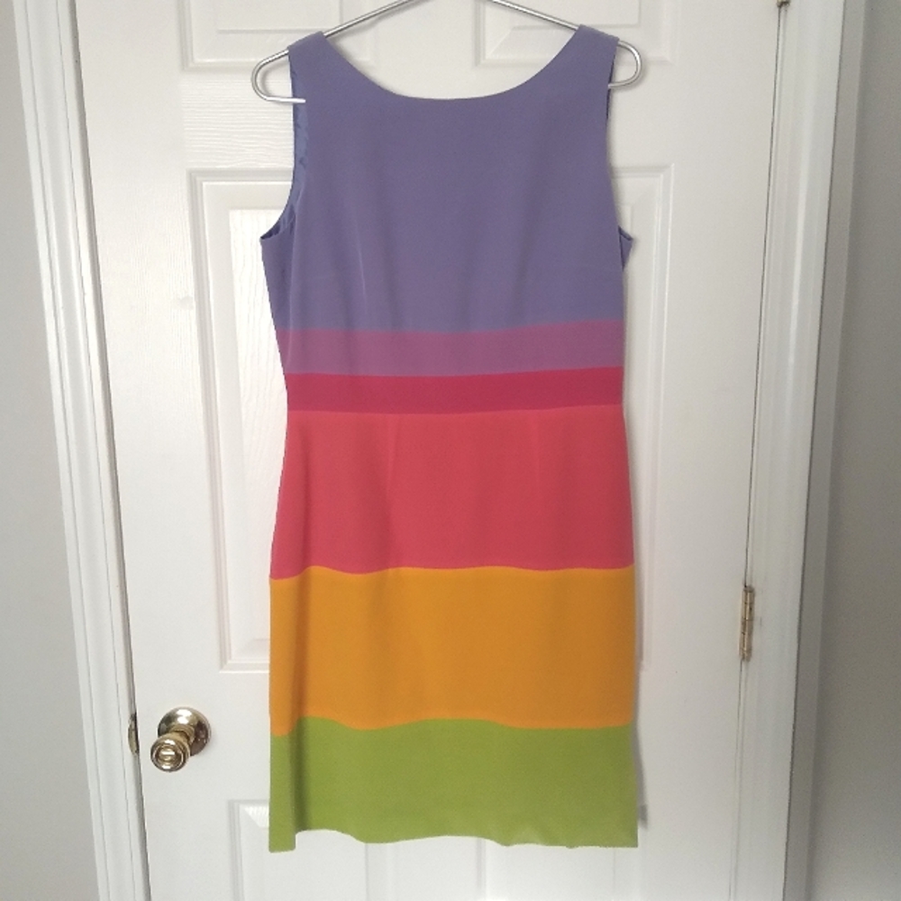 Positive Attitude Colorblock Silk Dress
